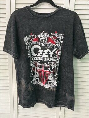 Vintage Mens Unisex Ozzy Osbourne Rock Band Graphic T-Shirt Size Medium #298